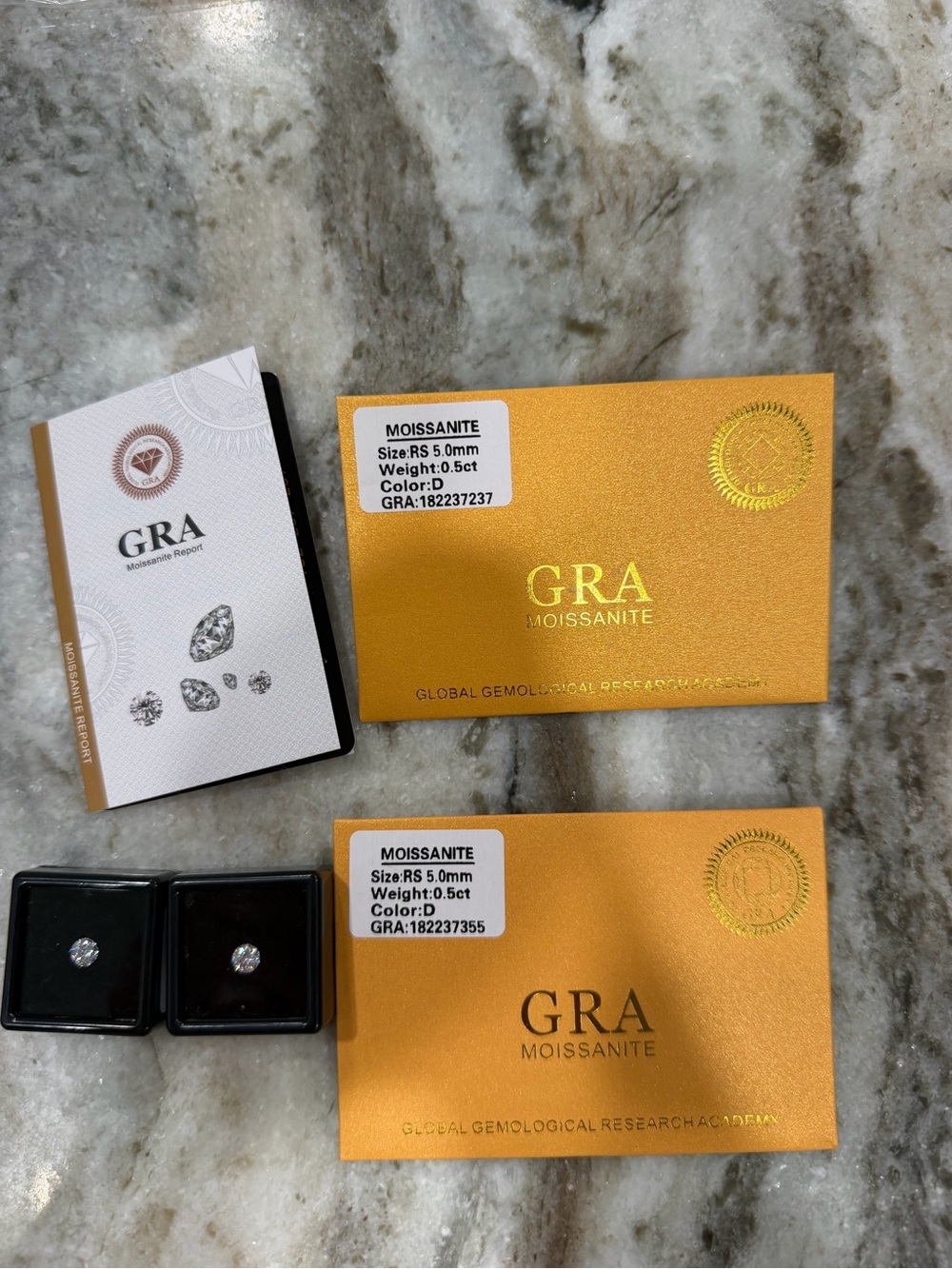 GRA Moissanite Studs - Clear/Sparkling